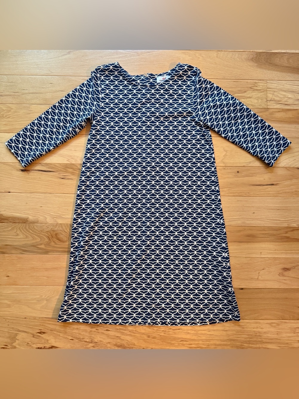 Vineyard Vines Girls Navy Whale Tail Print Dress Size 7